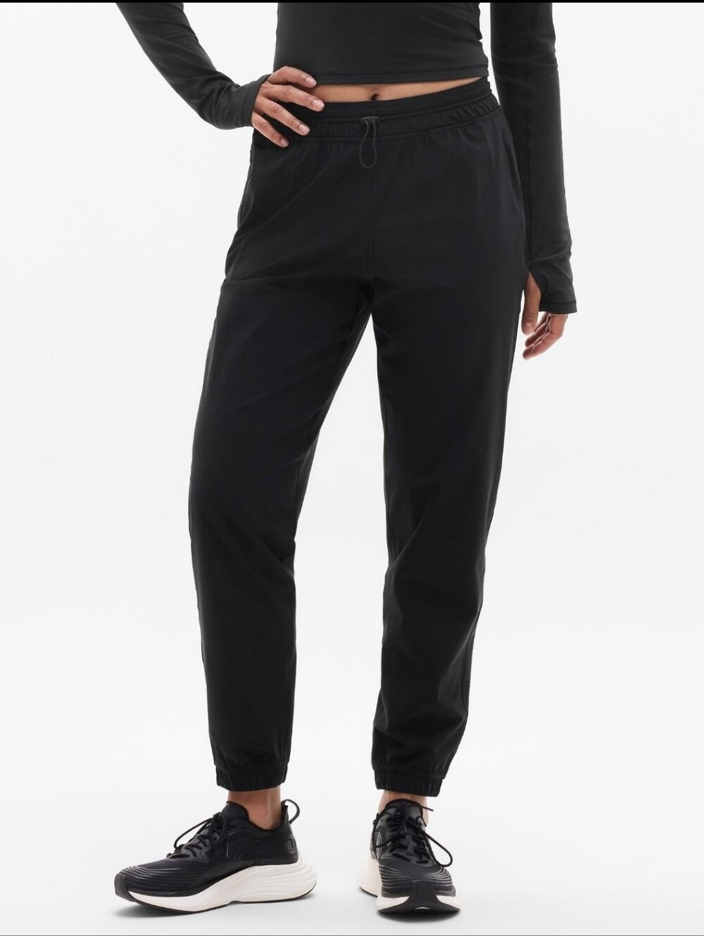 Athleta Trekkie Hike Pants Black Size 10 Lightweight Stretch Outdoor Travel